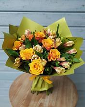 Букет цветов из:  Альстромерии и Розы в Баранчинский