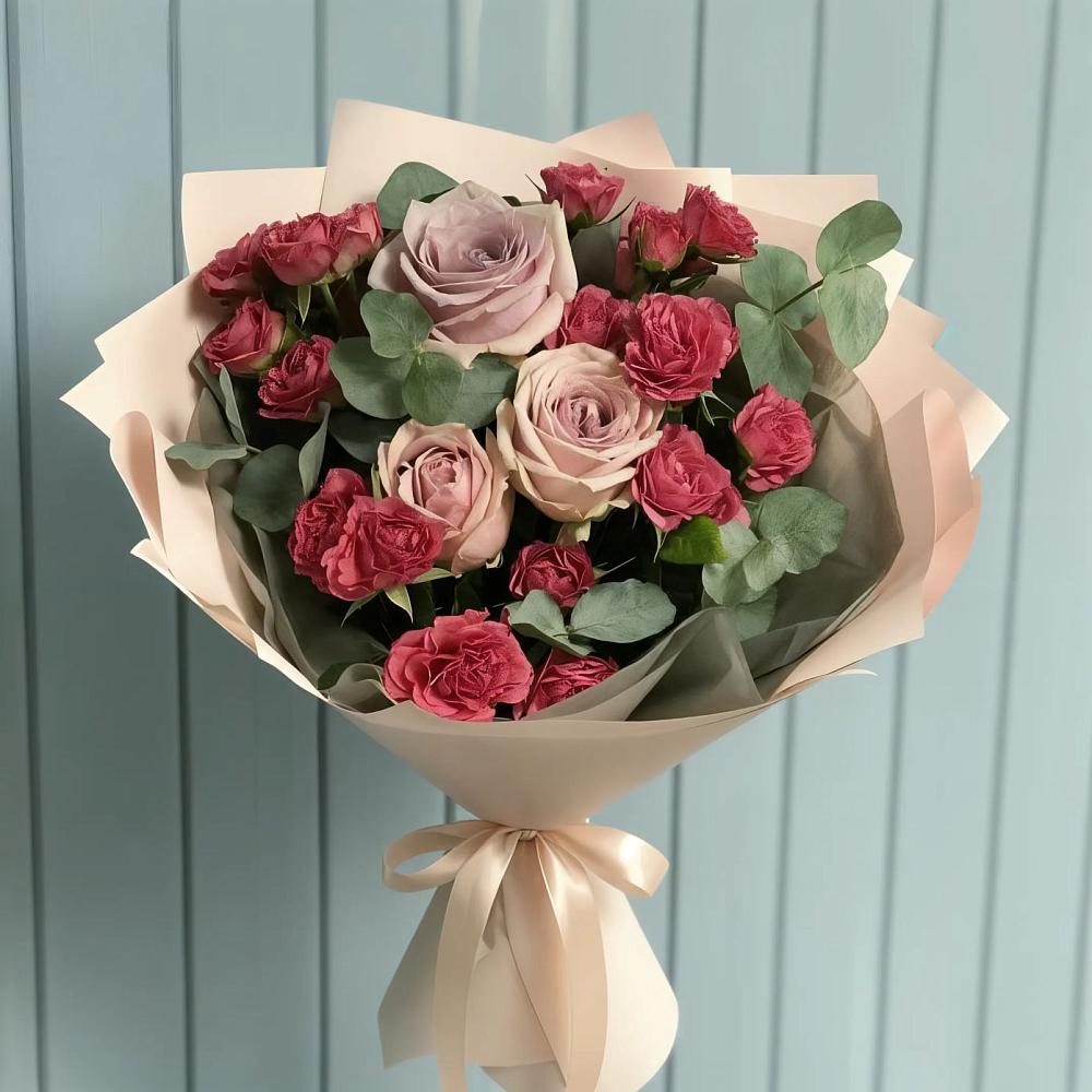 Букет цветов из: Гвоздики и Розы в Баранчинский