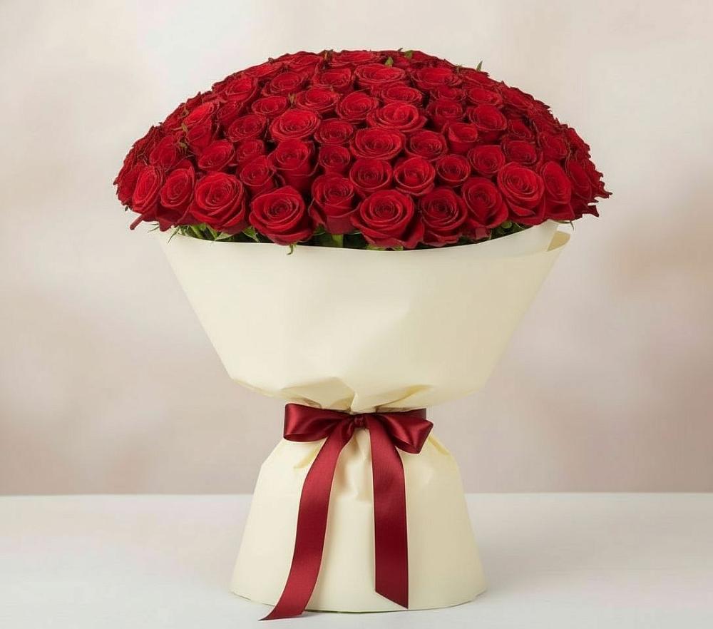 Букет 101 Красная роза Милано в Баранчинский