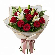 Букет цветов из:  Лилии и Розы в Баранчинский