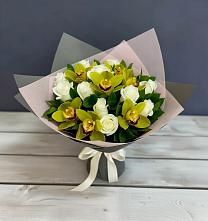 Букет цветов из:  Орхидеи и Розы в Баранчинский