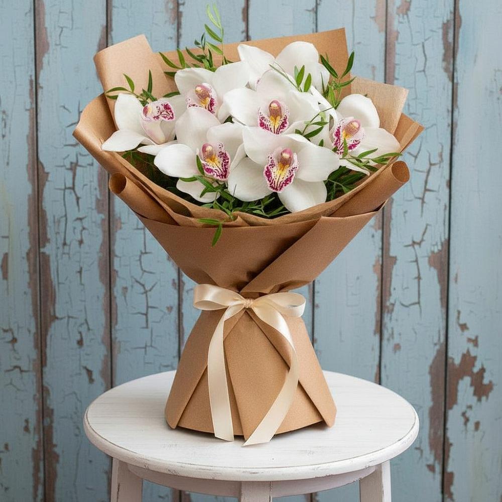 Букет цветов из: Орхидеи и Розы в Баранчинский