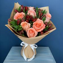 Букет цветов из:  Розы и Альстромерии в Баранчинский