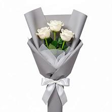 Букет 3 белые розы в Баранчинский