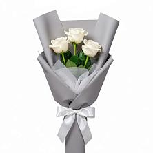 Букет 3 белые розы в Баранчинский