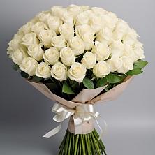 Букет 101 беля роза Белоснежка в Баранчинский