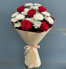 Букет цветов из:  Розы и Хризантемы в Баранчинский