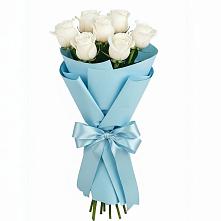 Букет 7 белых роз Проуд в Баранчинский