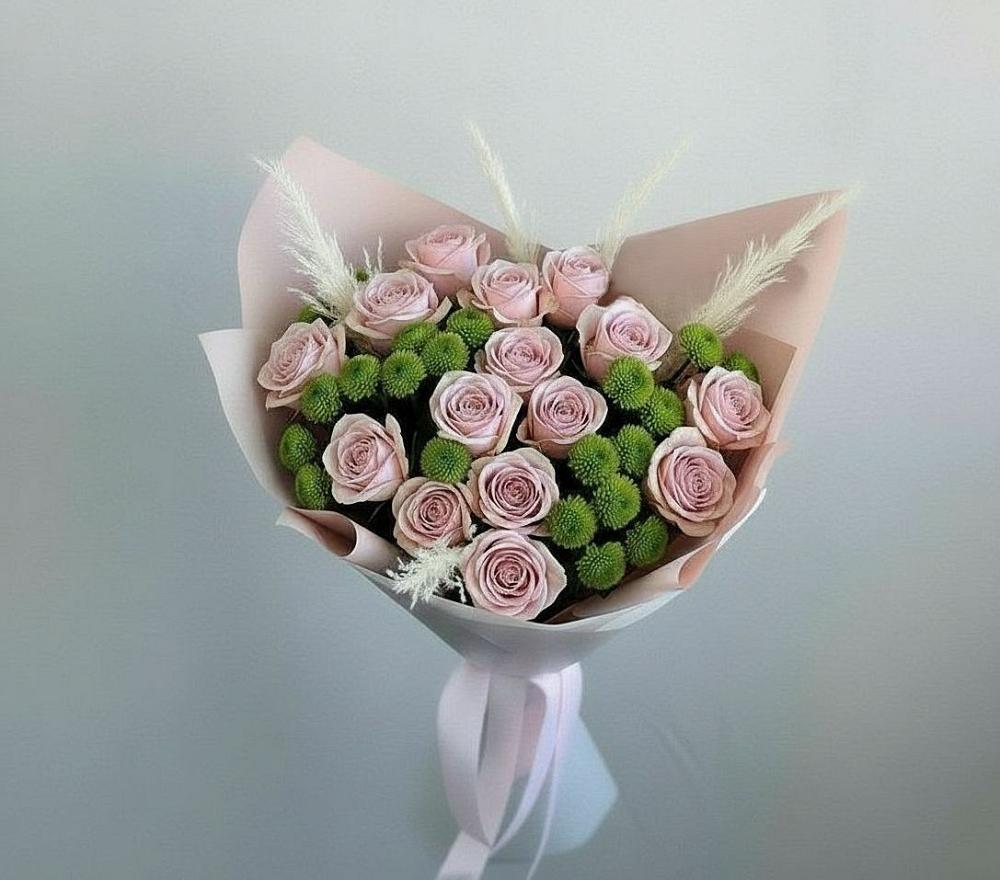 Букет цветов из: Розы и Хризантемы в Баранчинский