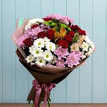 Букет цветов из:  Розы, Хризантемы и Альстромерии #REPLACE_PRED# Баранчинский