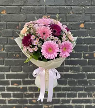 Букет цветов из:  Герберы и Хризантемы #REPLACE_PRED# Баранчинский