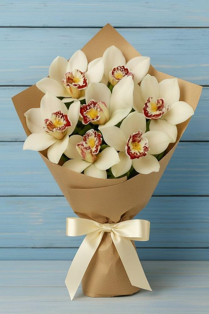 Букет цветов из: Орхидеи и Розы в Баранчинский