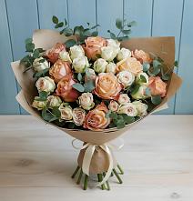 Букет цветов из:  Альстромерии и Розы в Баранчинский